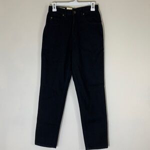 NWT. Eddie Bauer Black 100% Cotton Highrise Classic Fit Jeans Women’s-6P.